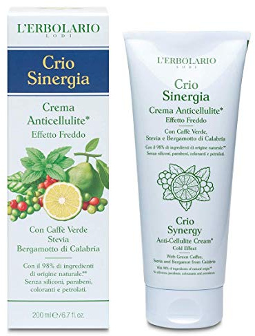 L'Erbolario Crio Synergie Anti-Cellulite Creme Kälte Wirkung Mit Grüner Kaffee, Stevia, Kalabrien Bergamotte 200 ml