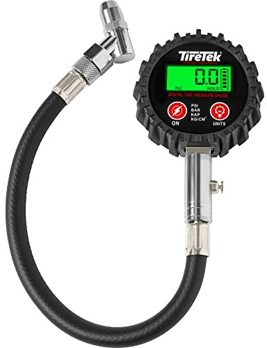 Digital Tire Pressure Gauge (200 PSI) - Heavy Duty Tire Gauge (Stainless Steel) - MotCertified ANSI - Air Gauge Tire Pressure - Easy to Read