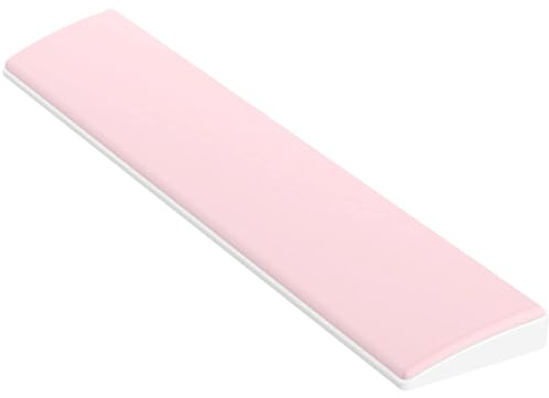 LexonElec Keyboard Wrist Rest for 75% /80% Compact Wireless Mechanical Gaming TKL Keyboard Aesthetic Ergonomic Faux Leather Memory Foam Palm Rest Anti Slip Wrist Support Cushion-Pink