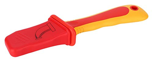 Akozon Knipex Klein Tools, Cuchillo de Electricista de Aislamiento, Cuchillo Antimagnético, Pelacables de Electricista, Cortador IEC60900 1000V Lineman Hawkbill Fast Strip, Rojo