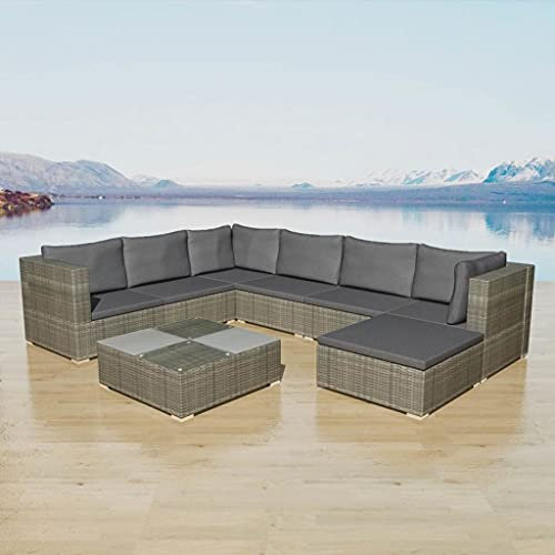 Festnight Gartenlounge Lounge Gartenmöbel Set Rattan Loungemöbel Terrasse Terrassenmöbel Outdoor Sofa Ecklounge Gartensofa Garten Loungeset Sitzgruppe Sitzgarnitur