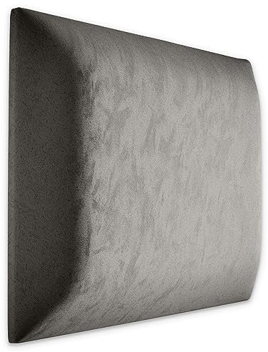 Muralo Panel acolchado de terciopelo, tapizado moderno y lujoso, para dormitorio y salón (gris, 40 cm x 40 cm)