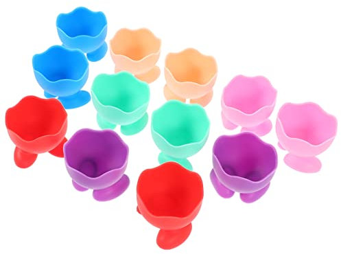 KICHOUSE 12pezzi Portauova Silicone per Decorazioni Adorabili e Pratiche per Resistente e