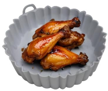 Revêtement en silicone pour micro-ondes, revêtements pour friteuse à air en silicone - Bols professionnels pour friteuse à air - Bols réutilisables de nourriture de friteuse d'air de plateau de four d