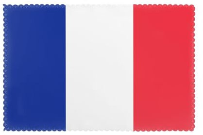 WHJWXC Tischsets für den Esstisch, 45,7 x 30,5 cm, für Party, Küche, Esszimmer, Dekoration, waschbar, leicht zu reinigen, französische Flagge, 6 Stück