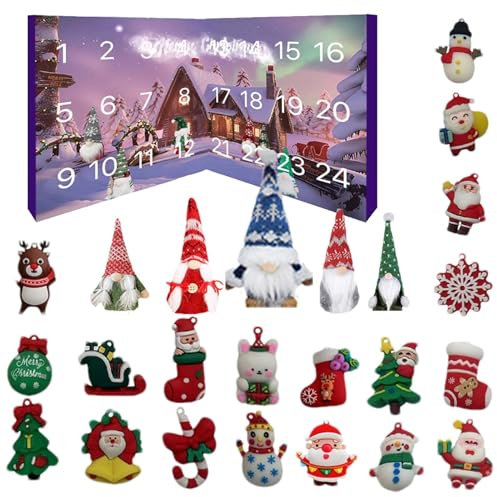 Adventskalender mit Cartoon-Charakteren, 24 Tage Countdown-Kalender | Countdown-Kalender der Anime-Figuren – 24 Tage Weihnachtsadventskalender P