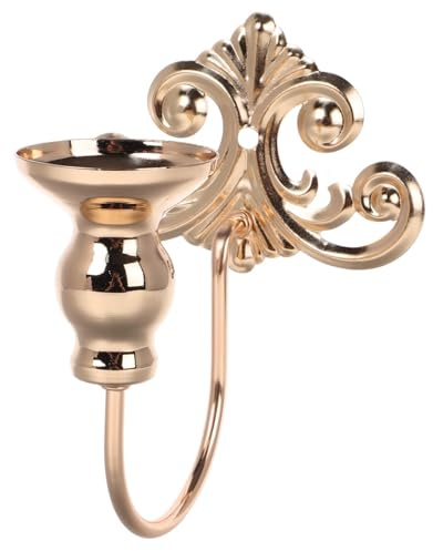 Warmhm Applique da Parete in Ferro Oro Design Elegante e Sicurezza Migliorata, Porta Candele Decorativo per Sala da Pranzo e Casa, Elemento Classico e Raffinato