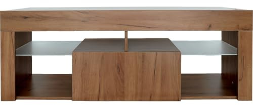 HABITAT ET JARDIN Meuble TV Design Bois Hugo - 140 x 40 x 50 cm - Marron