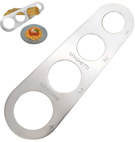Edelstahl Spaghetti Messen,Spaghetti Portionierer,Spaghettimaß Für Pasta,Edelstahl Spaghetti Vermesser,Spaghetti-Messgerät Aus Edelstahl,Spaghettimaß Mit 4 Messlöchern,Für Familienküchen, Hilfsmittel