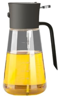 NMGHUTE Aceitera y Vinagrera Pulverizador De Aceite De Cocina, Botella Dispensadora De Aceite De Oliva 2 En 1 For Freidora De Aire, Ensalada Y Barbacoa Jarra para Cocina(Black)