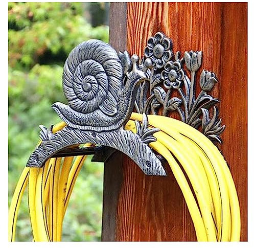 Gartenschlauchhalter Wandmontierter Schlauchaufroller, antiker Stil, Gartenschuppen-Aufbewahrungsregal, Gusseisen, Schlauchaufhänger, Wasserrohr-Organizer, Garten, Hinterhof, Balkon-Wanddekoration Sch