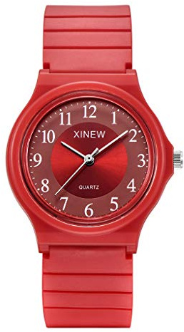 Gwg-1000 Unisex kvartsarmbandsur silikon analog sportklocka barn herrklocka, D, En storlek