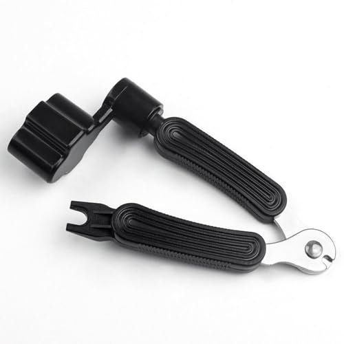 1PCS Guitar Tool - 3-in-1 String Winder Cutter - Peg Puller & String Trimmer - Multifunction Repair Accessory for Acoustic Electric Guitars (Black)