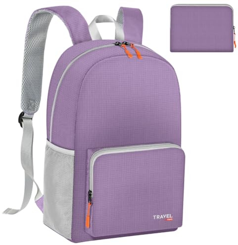 Aucuu Faltbarer Rucksack, 17L Ultraleichter Wanderrucksack, Wasserdichter Reiserucksack, Trekkingrucksack für Herren Damen, Packbare Backpack für Wandern, Reisen, Radfahren und Klettern