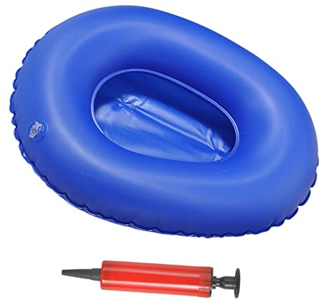 FRCOLOR Vaschetta Gonfiabile Portatile per Anziani 2 Pezzi in Pvc con Pompa D'aria, Pieghevole e Facile da Trasportare per Assistenza Pazienti a Domicilio Colore Casuale