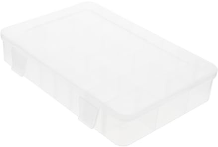 DIYEAH Caja de Almacenamiento de Herramientas de Plástico con Compartimentos Caja Organizadora Extraíble para Joyería y Manualidades Transparente y Práctica para y Uso