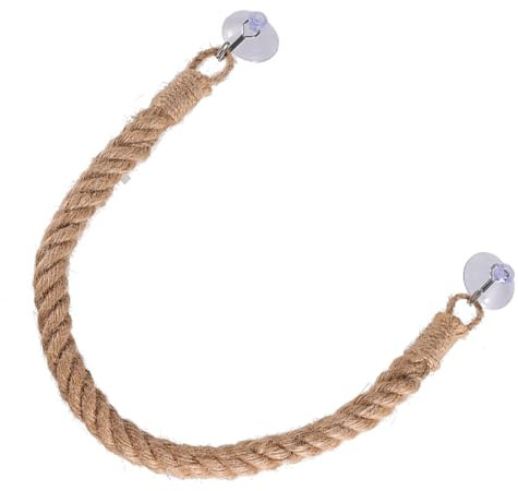 Échelle en corde de jute avec ventouse, flexible et robuste, décoration d'habitat de reptile, pour ermites, crabes, grenouilles arboricoles