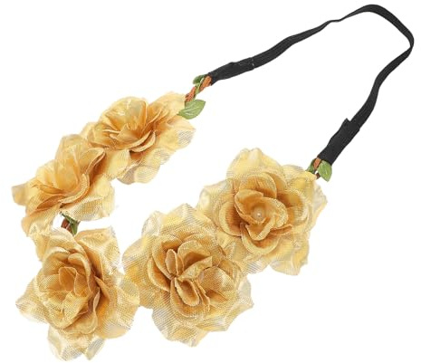 VILLFUL Eleganter Performance Haarreif mit Rosenkranz Haarband mit Kleinen Rosen als Partykranz und Floraler Haarschmuck für Damen bei Festlichen Anlässen