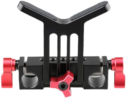 Muuookka Soporte Universal para Lentes de Cámara con Riel de Abrazadera de Doble Varilla Estándar de 15 mm para de Soporte de Hombro para Cámara DSLR.