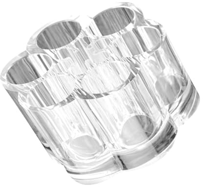 AMUSLESUR Boîte Cylindrique Transparente en Acrylique pour Rangement Cosmétique, Organisateur 1 Pièce pour Gloss, Rouges à Lèvres, Pinceaux de Maquillage, Utilisable en Salle de Bain et