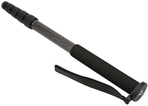 AMONIDA Treppiede Telescopico Leggero Monopiede in Fibra di Carbonio C-333 per Fotocamera DSLR da Escursione 5 Sezioni da 45 Cm a 165 Cm