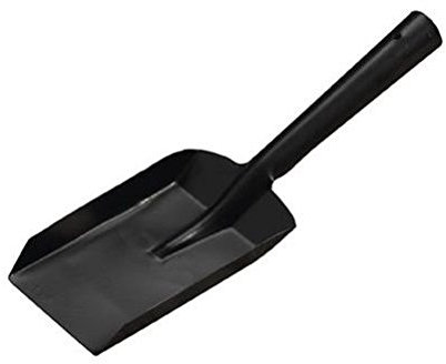 Small 4 Black Metal Fireplace Coal Ash Shovel Dustpan Animal Pet Feed Scoop