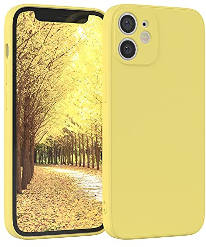 EAZY CASE - Silikonhülle für iPhone 12 Mini Hülle Silikon Case Gelb weich stoßfeste Handyhülle Schutzhülle mit Kameraschutz Dünn Premium Schutz Cover TPU Phone Bumper in Pastell Hellgelb Matt