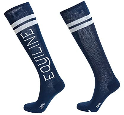 Equiline unisex Socks EQ_EGGE, Kniestrümpfe, Strümpfe mit Wadengrip Farbe blue, Größe 39-42