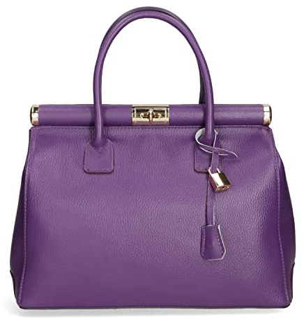 Chicca Borse Borsa Donna a Mano Pelle con Tracolla Bauletto
