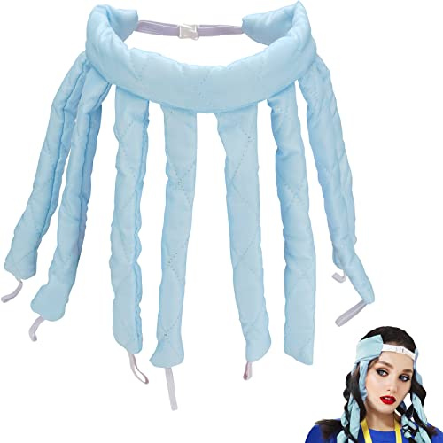 Rairsky Heatless Hair Curler, Capelli Mossi Senza Calore, per Boccoli Bigodini per Capelli Lunghi, in Stile Di Octocurl Tubo Morbido Per Dormire Strumento, blu