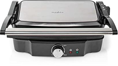 Parrilla de Contacto | 1500 W | 27.8 x 17 cm | Control de temperatura ajustable | Acero inoxidable/Plástico