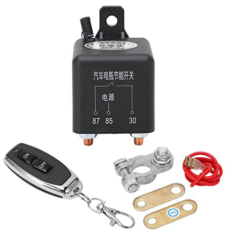 Sougan Drahtloser Fernschalter, 12V 200A Auto RV Batterietrennschalter Kfz Schalter ausschalten/abschalten Sicherheitssysteme Batterie Kill Schalter Relais starten mit Kabel Batterietrennschalter