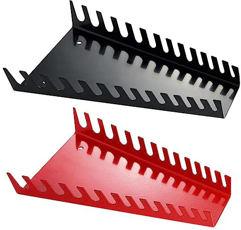 Jikoiuty Lot de 2 supports de clé à molette de qualité supérieure - Solutions de rangement murales pour clés - 1 rouge et 1 noir