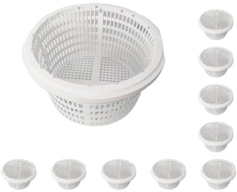 Leisurealeaneag 10 Set Sieb Pool Filterkorb Ersatz Skimmer Korb für Reinigung Gras
