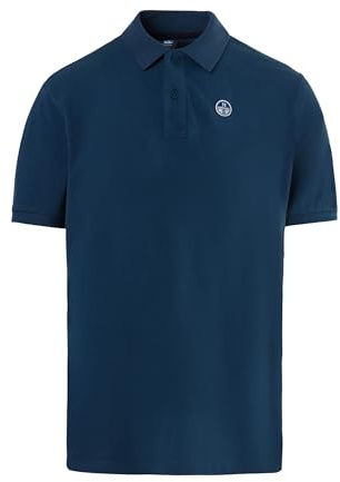 NORTH SAILS Polo Uomo in piqué di Cotone Organico con Patch Logo