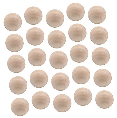STOBOK 100 Stk glatte Holzperlen runde Perlen basteln schmuck einfache Holzperlen kreatives DIY-Perlenzubehör Verstreute Perlen Kunsthandwerk kleine Holzperlen Holzkugel Hölzern