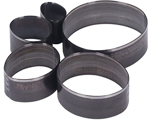 HEEPDD 5-teiliger Leder-Stanzer, Leder-Lochstanze, Schnellarbeitsstahl, Verformungsschutz, Oval-Stanzformen-Set für Handgefertigtes DIY-Lederhandwerk