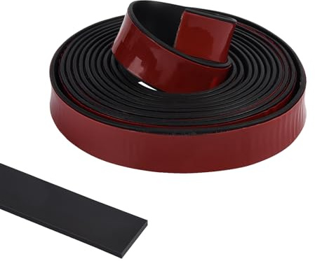 Gummiremsor självhäftande, neopren gummimatta gummiplatta, massivt gummi, gummiprofil för gör-det-själv-tätningar, dynor, golvbeläggningar, skydd, buffert, antivibrationer, halkskydd 20 mm (B) x 2 mm