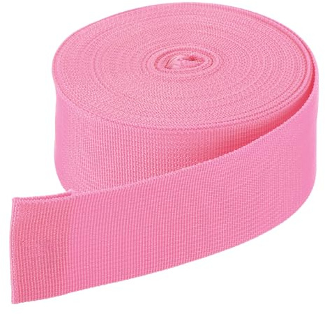 DMiotech 9 M x 5cm Breite Gurtband, Nylon-Gurtband, Gurt zum Befestigen, Polypropylen Flachgurtband für DIY Handwerk Rucksackgurte, Nähen, Outdoor-Ausrüstung, Pink