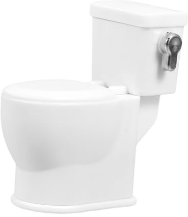Toyvian Dollhouse Toilet Model 1:12 Toilet Pretend Play Toilet Dollhouse Furniture Toilet Cake Topper Dollhouse Supplies Funny Toilet Toy Mini House Plaything Silver