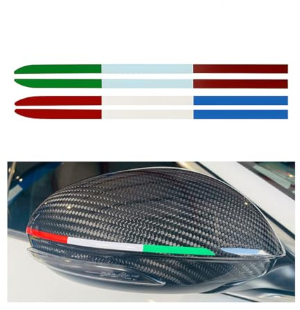 Adunsiaoto 4 Stücke Italien Flagge Autoaufkleber Länderflaggen, Aufkleber Italien Flagge Sticker Autokostüm, 3D Aufkleber Italien Flagge Sticker, Flagges Auto Schilder Aufkleber 3D Emblem National