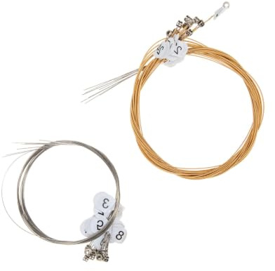 21-string Leiersaiten Ersatzsatz für Kleine Harfe, 1 Satz | Stahl und Kupfer, Standardspannung, Musikzubehör für 21 Saiten, Ersatzteil für Lyra