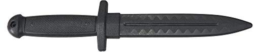 TEKKA BUDO Trainingsmesser schwarz 30 cm - PP Kunststoff (starr) - Gummimesser Ju-Jutsu SV Hapkido