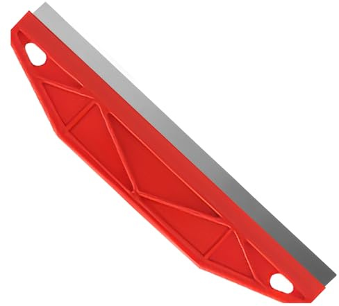 Grille de protection de peinture 30,5 cm multi-usage en acier inoxydable pour couper de précision, étaler et réparer la peinture (rouge)