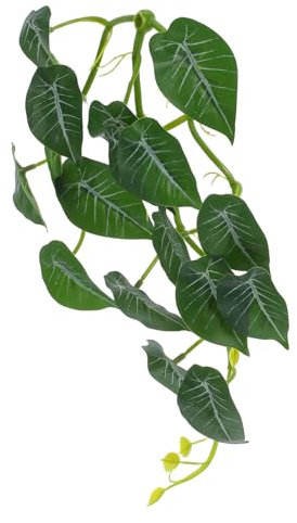 Toyvian Plantes Artificielles pour Reptiles Décorations Suspendues pour Terrarium Plantes Habitat pour Lézards Fausses avec Ventouse pour Aquarium Un Élément De Décoration Naturel