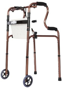 Hhmmei2024-23 Rollator Rollatoren mit Rädern for Senioren, Gehhilfe mit verstellbarem Sitz und verstellbaren Armen, Faltbarer medizinischer Gehhilfe aus Aluminium Gehhilfen für Senioren