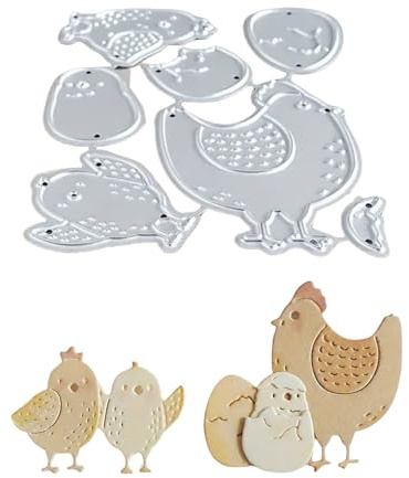 Metall-Stanzschablonen Ostern, Huhn, Stanzschablonen, Prägeschablonen für Alben, Scrapbooking, Papierdekoration
