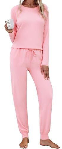 Aseniza Women's Pyjamas Sets Long Sleeve Cotton Pjs Loungewear