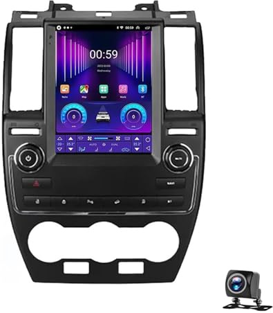 Radio for L-and Rover Freelander 2 LR2 2007-2012 Car Stereo with Wireless Carplay Android Auto 5.0 Bluetooth 32EQ 9.7inch IPS Touch Screen FM/RDS GPS WiFi IP69K AHD Backup Camera(Color:8 CORE 8+128G)
