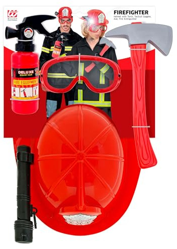 W WIDMANN MILANO Party Fashion - Ensemble de costumes pour enfants, policier, Swat, ouvrier du bâtiment ou pompier, pour carnaval, fêtes à thème
